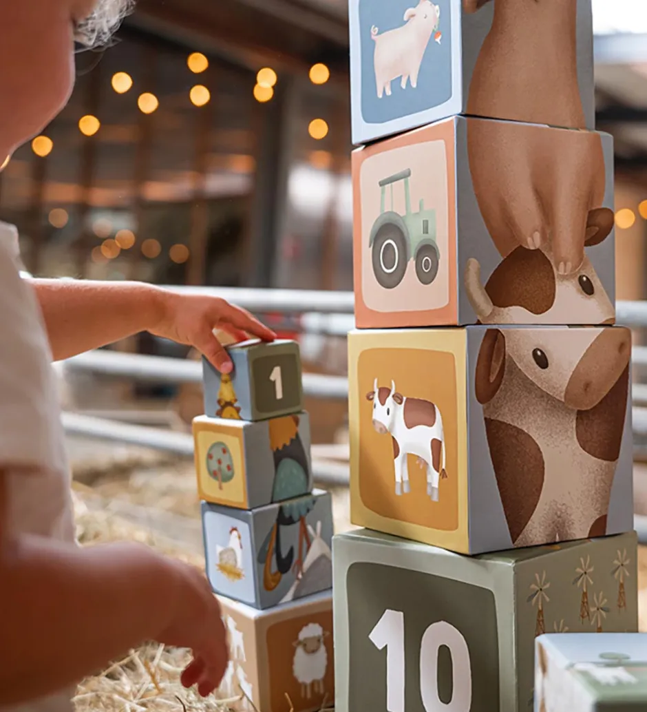 Stablelegetøj*Little Dutch Stabletårn - 10 Dele - Little Farm