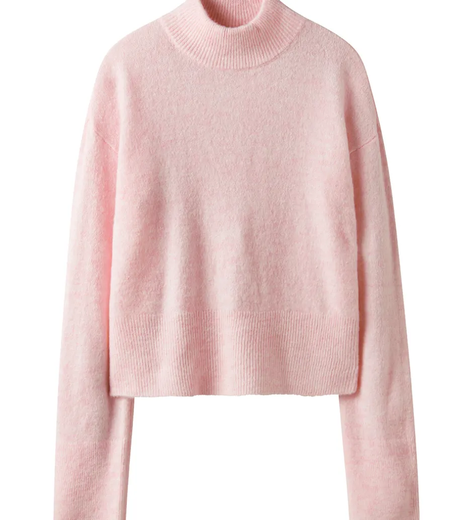 Børn LMTD Bluse - Strik - NlfRiaa - Turtleneck - Crystal Pink