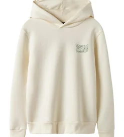 Børn LMTD Hættetrøje - NlnHulp - Antique White/Jolly Green/Sort