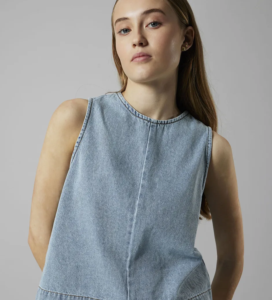 Toppe*LMTD Top - NlfNamel - Medium Blue Denim