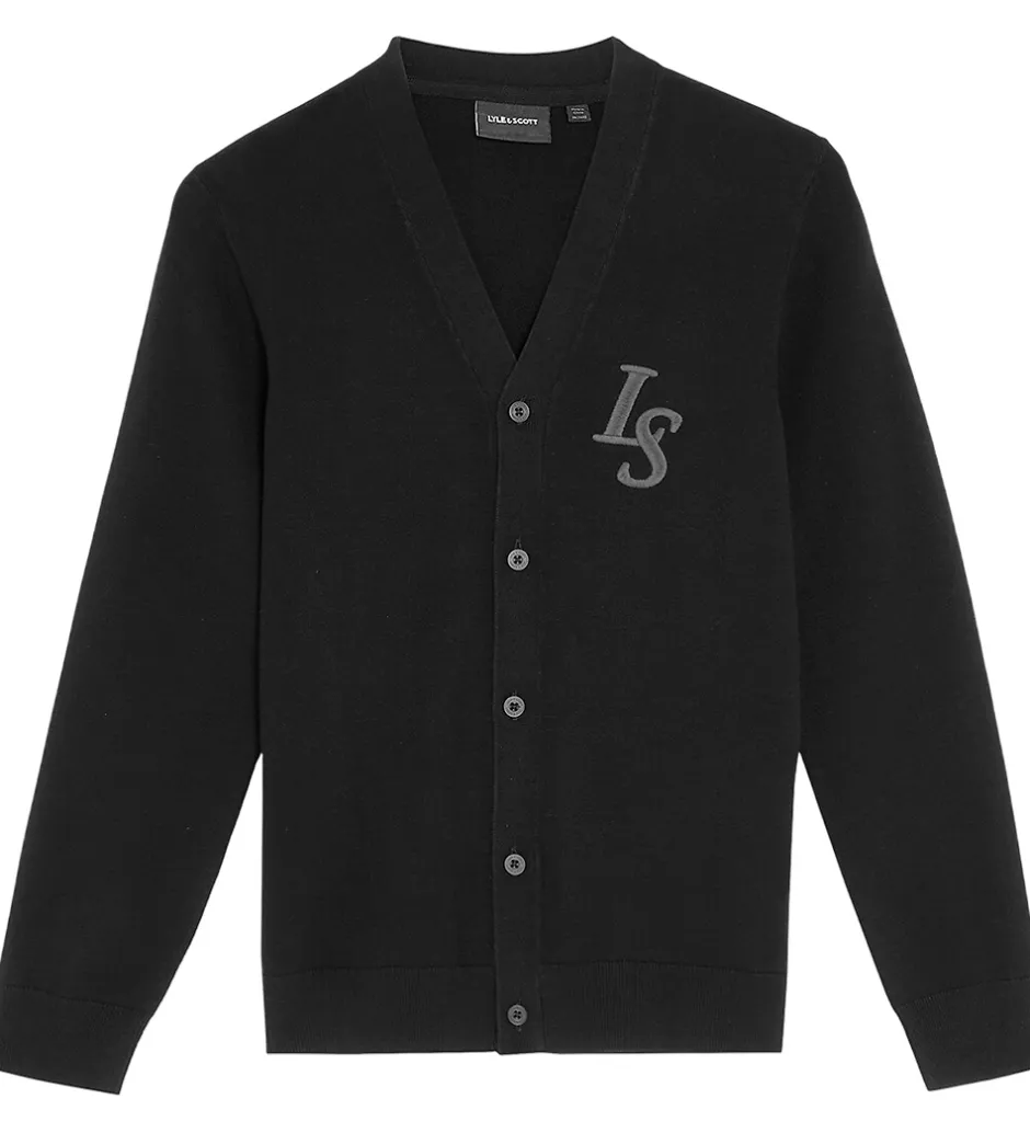 Børn Lyle & Scott Cardigan - Strik - Monogram - Jet Black