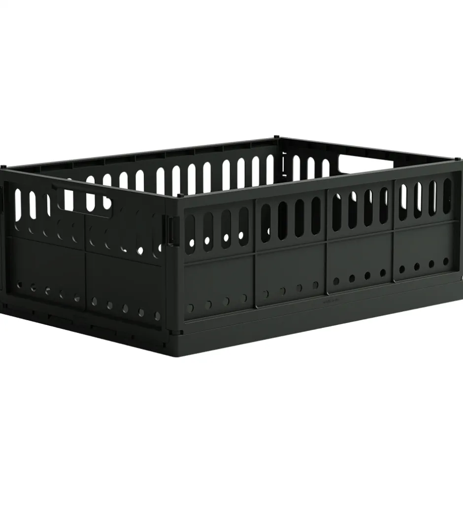 Foldekasser|Bokse Og Kasser*Made Crate Foldekasse - Maxi - 48x33x17,5 cm - Washed Black Swea
