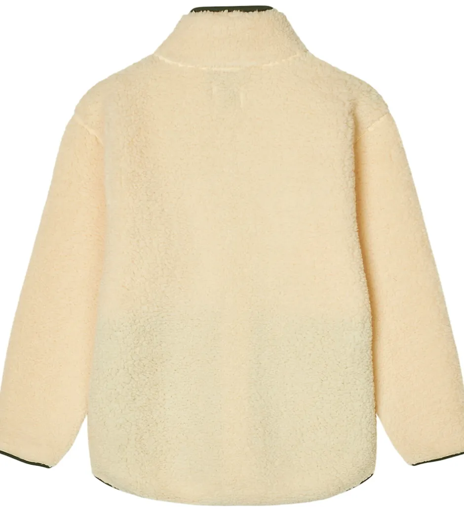 Børn Mads Nørgaard Fleecejakke - Teddy - Jeffo - Vanilla Custard m. G