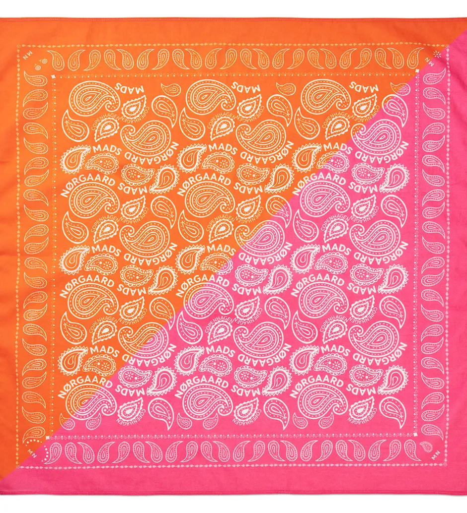 Tørklæder*Mads Nørgaard Tørklæde - 55x55 cm - Pink/Orange