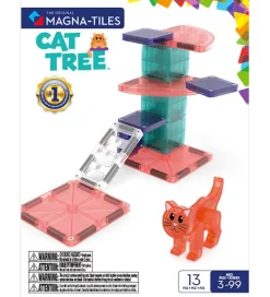 Magnetlegetøj|Konstruktionslegetøj*Magna-Tiles Magnetsæt - 13 Dele - Cat Tree + MicroMAGS