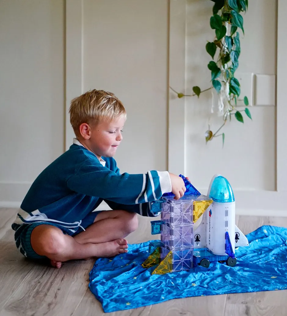 Magnetlegetøj*Magna-Tiles Magnetsæt - 32 Dele - Space + MicroMAGS
