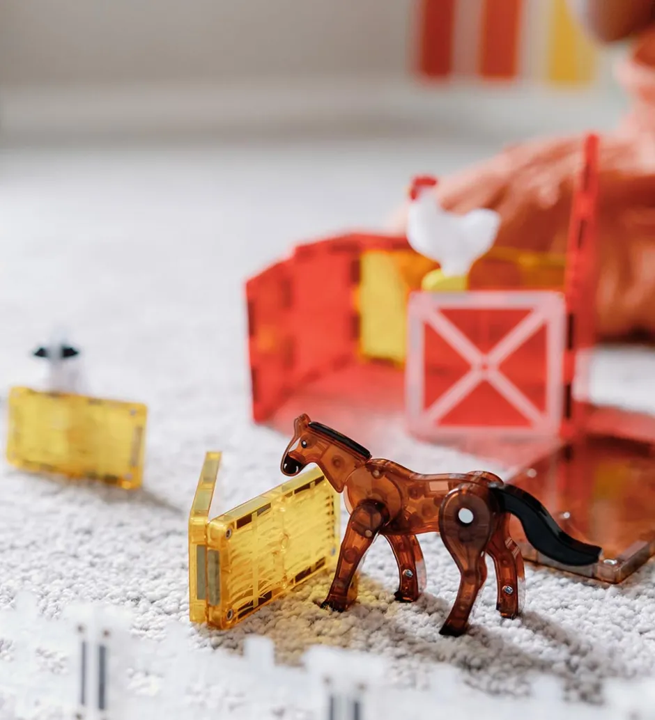 Magnetlegetøj*Magna-Tiles Magnetsæt - 25 Dele - Farm Animals