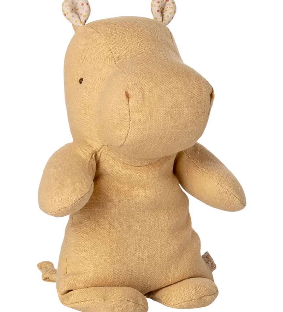 Bamser*Maileg Bamse - Safari Friends - Flodhest - Lille - Råhvid