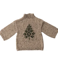 Julepynt*Maileg Julesweater til Nissedreng - str.6 - Beige/Juletræ