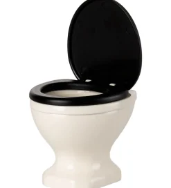 Dukker Og Tilbehør*Maileg Miniature Toilet - Mus - Råhvid