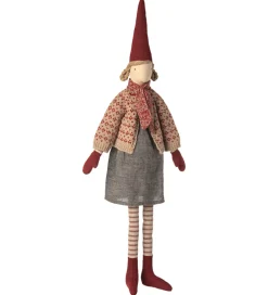 Dekoration|Julepynt*Maileg Nisse - Str. 4 - Pige m. Nederdel Og Cardigan