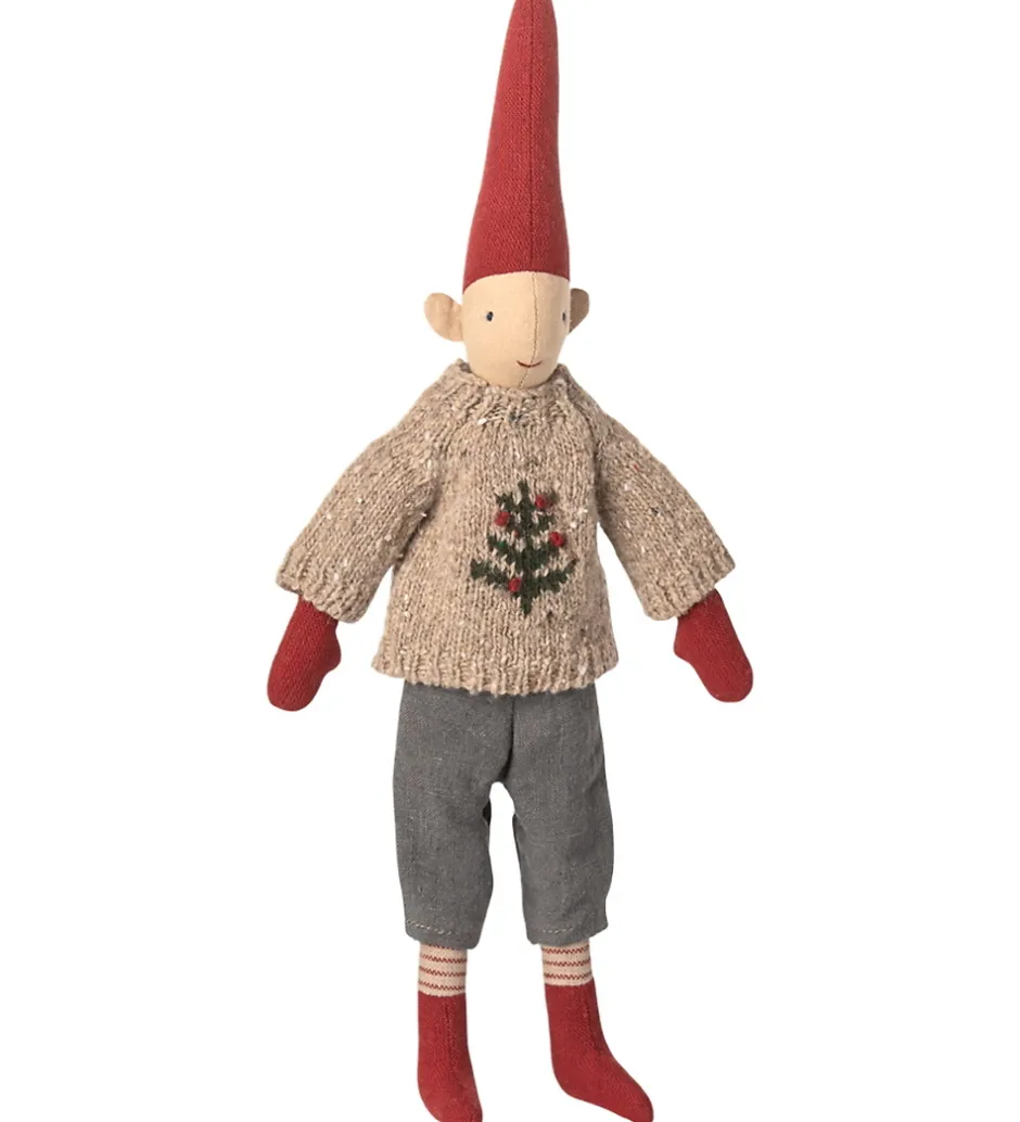 Julepynt|Dekoration*Maileg Nissedreng - Str. 2 - Strikket Bluse - Pixy