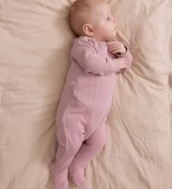 Børn MarMar Heldragt m. Fødder - Modal - Rib - Rubetta - Soft Berry