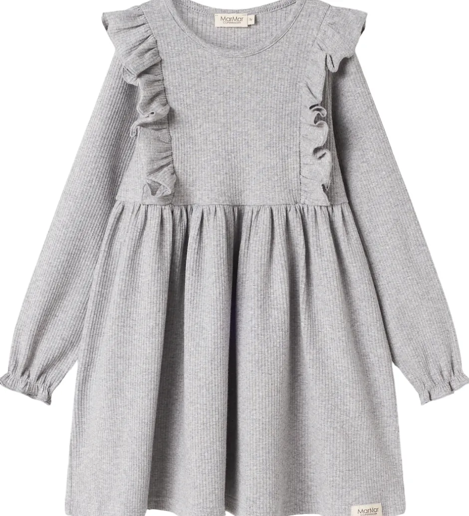 Kjoler*MarMar Kjole - Rib/Modal - Dikte - Light Grey Melange