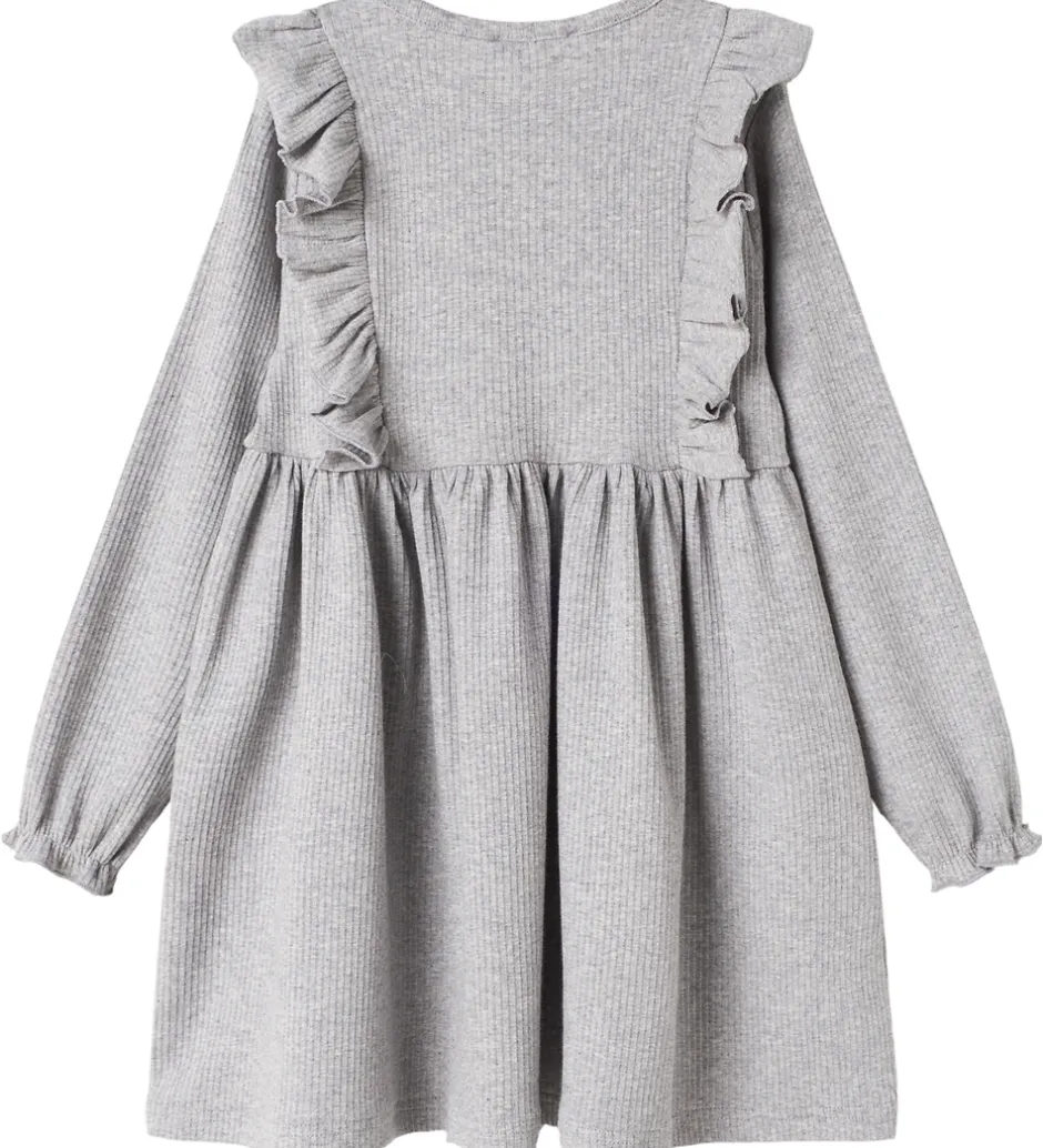 Kjoler*MarMar Kjole - Rib/Modal - Dikte - Light Grey Melange