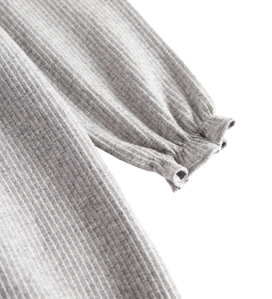 Kjoler*MarMar Kjole - Rib/Modal - Dikte - Light Grey Melange