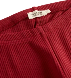 Leggings|Juletøj*MarMar Leggings - Rib/Modal - Hibiscus Red