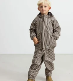 Regntøj*MarMar Regntøj m Fleece - PU - Obo - Brown Stripe