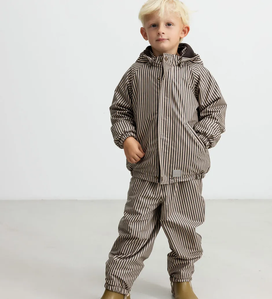 Regntøj*MarMar Regntøj m Fleece - PU - Obo - Brown Stripe
