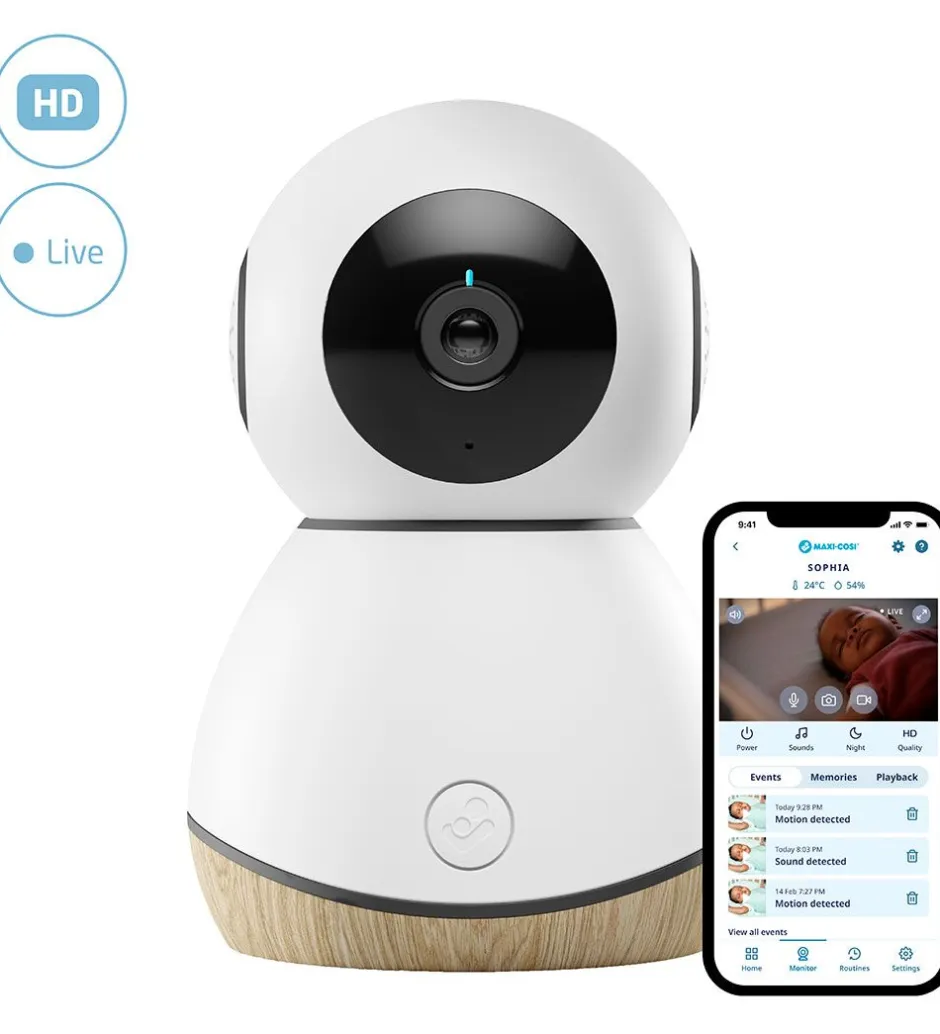 Babyalarmer*Maxi-Cosi Babyalarm m. WiFi - Connected Home - See - Hvid