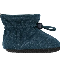 Hjemmesko*Melton Futter - Glitter - Marine