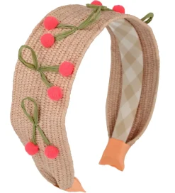 Hårbøjler*Meri Meri Hårbøjle - Raffia Headband Cherries