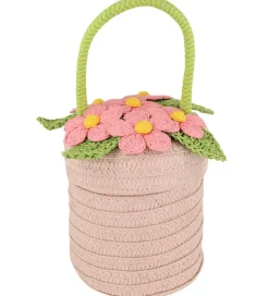 Kurve|Opbevaring*Meri Meri Stråtaske - Blomster - Kurv - 13x18 cm - Rosa