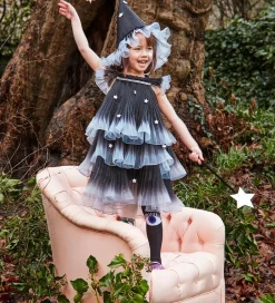 Halloween*Meri Meri Udklædning - Star Witch - Sort/Grå