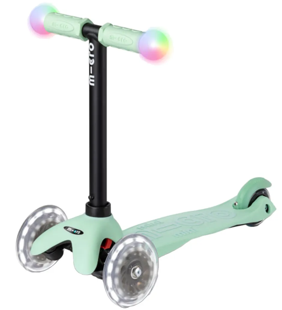 Løbehjul|Løbehjul*Micro Løbehjul - Mini2grow Deluxe Magic LED - Mint