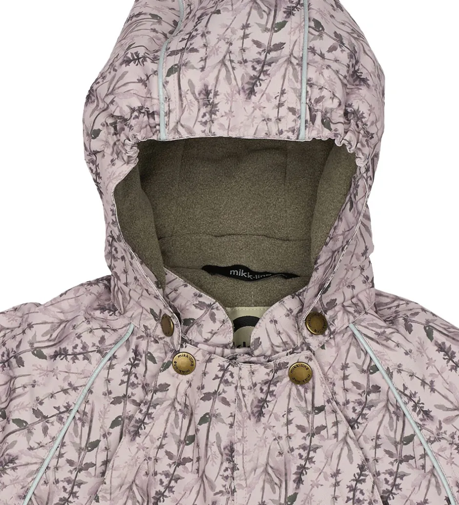 Børn Mikk-Line Flyverdragt - AOP Floral - Cloud Gray