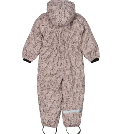 Børn Mikk-Line Flyverdragt - PU - Recycled - Cloud Gray m. Print