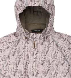 Børn Mikk-Line Flyverdragter - Floral - Cloud Gray m. Print