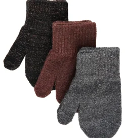 Handsker Og Luffer*Mikk-Line Luffer - Uld/Polyamid - 3-pak - French Roast-Black-An