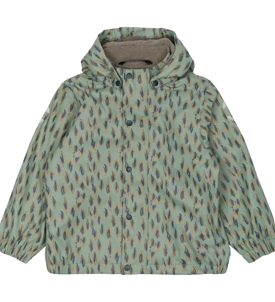 Børn Mikk-Line Regntøj m. Fleece - PU - Iceberg Green