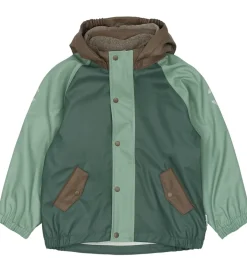 Børn Mikk-Line Regntøj m. Fleece/Seler - PU - 3i1 - Balsam Green