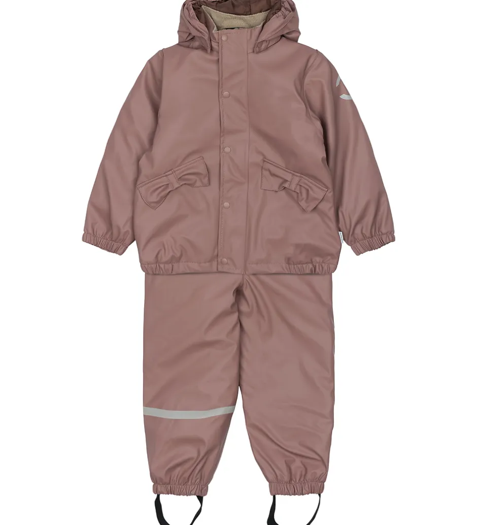 Regntøj*Mikk-Line Regntøj m. Termo/Seler - PU - Twilight Mauve m. Kanin