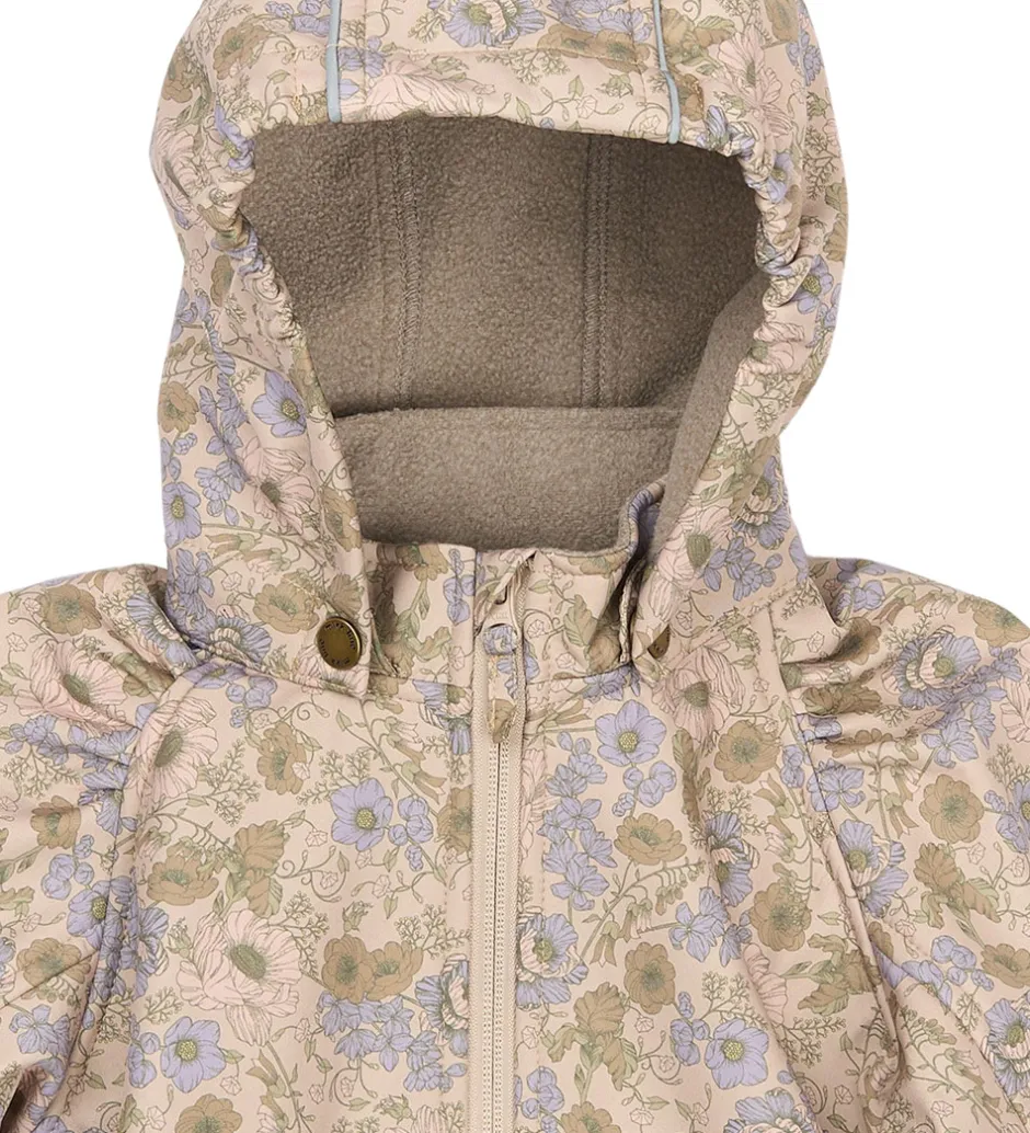 Børn Mikk-Line Softshelljakke m. Fleece - Recycled - Doeskin m. Bloms