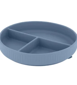 Spisesæt*Mikk-Line Spisesæt - Silikone - 4 dele - Faded Denim