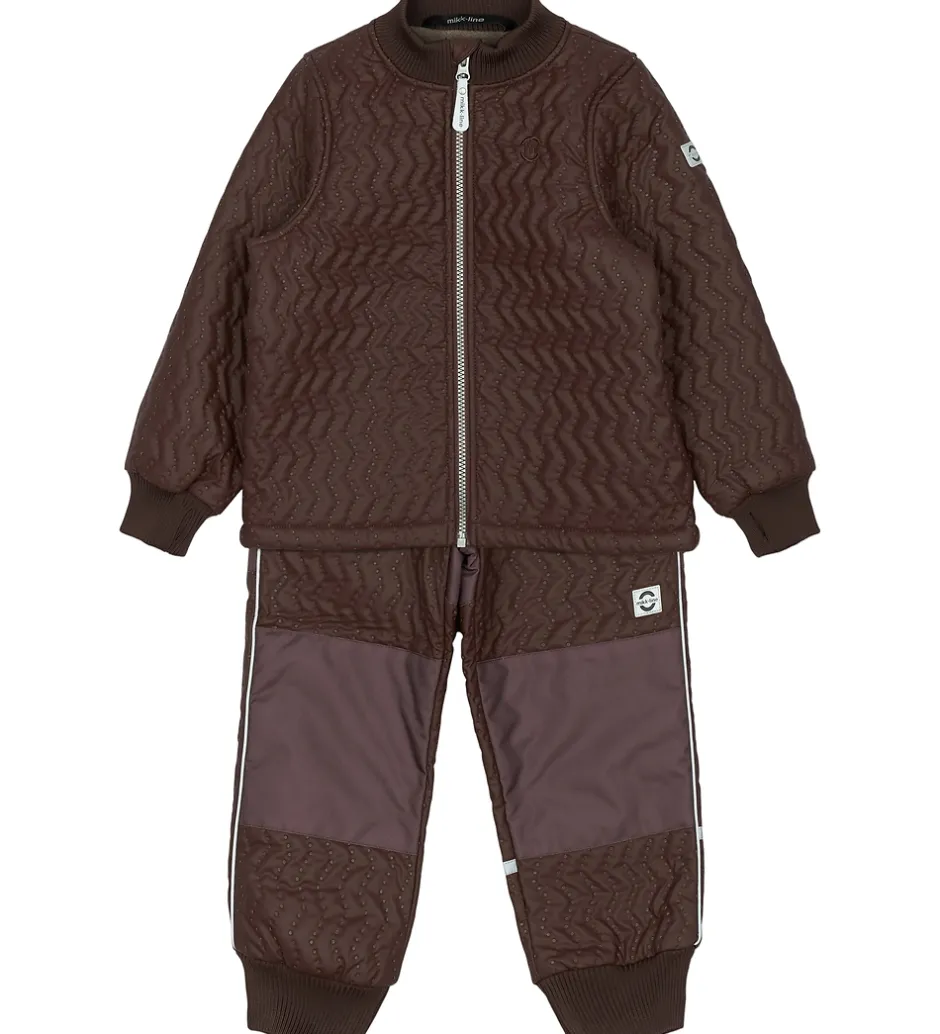 Børn Mikk-Line Termotøj m. Fleece - Duvet - Coated - French Roast