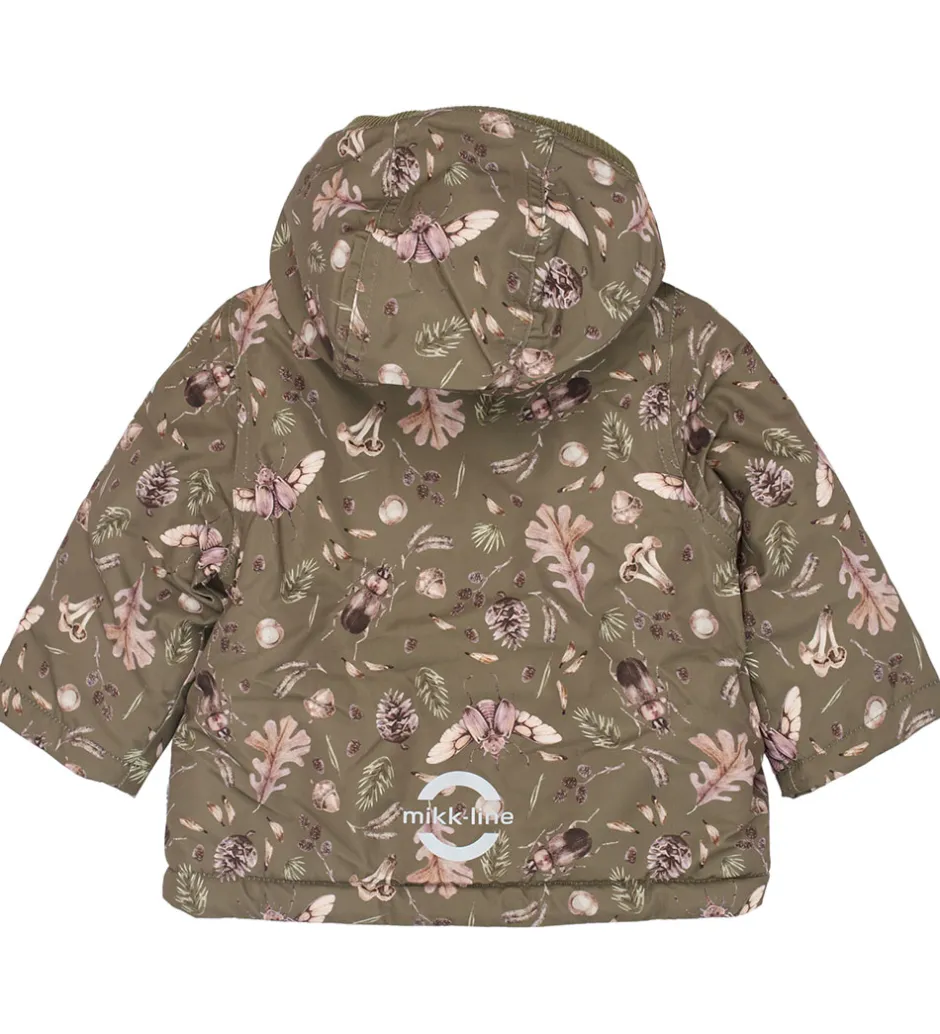 Vinterjakker*Mikk-Line Vinterjakke - Recycled - Burnt Olive m. Print