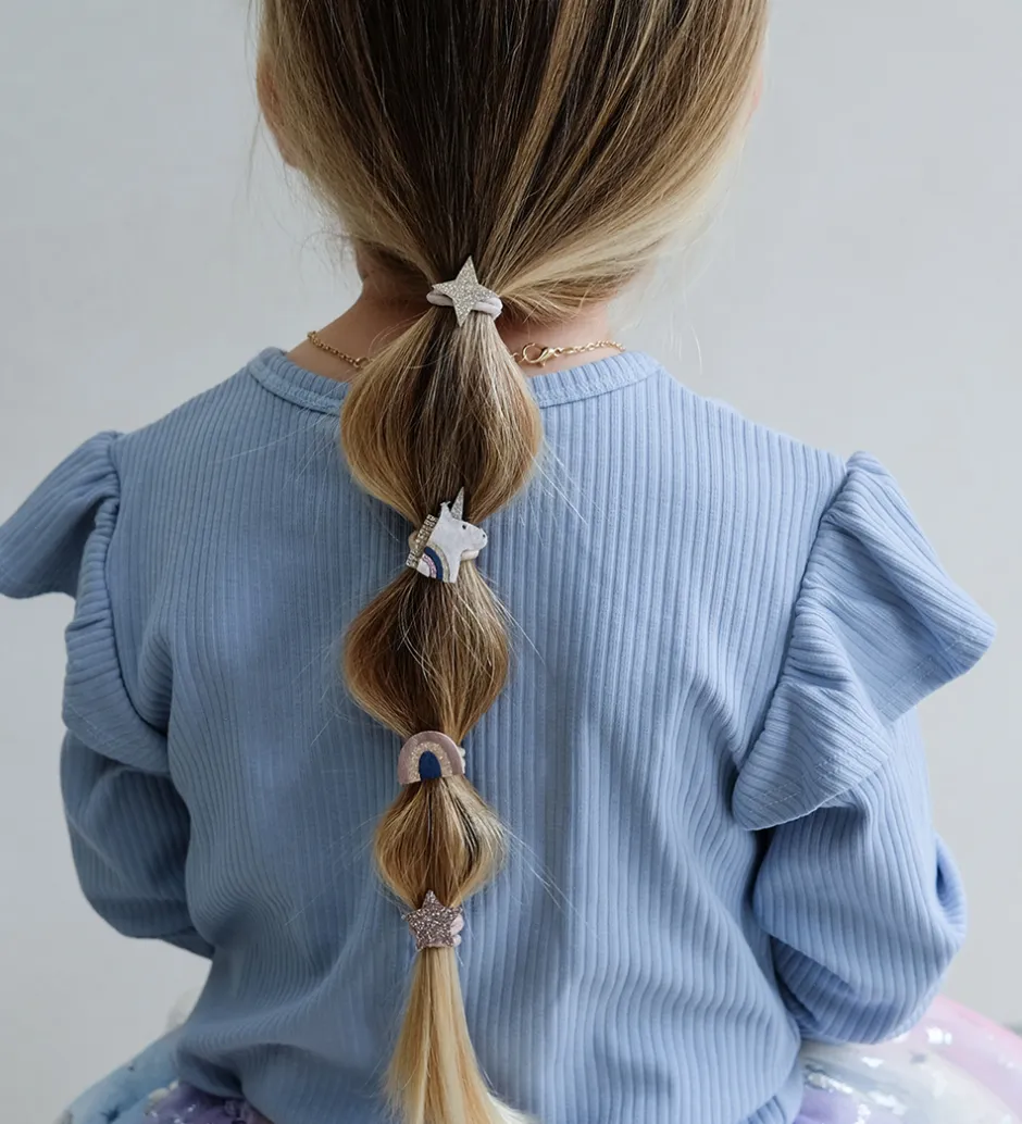 Hårpynt|Hårelastikker*Mimi & Lula Hårelastikker - 8-pak - Mini Unicorn Celeste