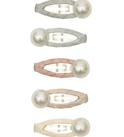 Hårspænder|Hårpynt*Mimi & Lula Hårspænder - 5-pak - 4 cm - Mini Pearly Enchanted