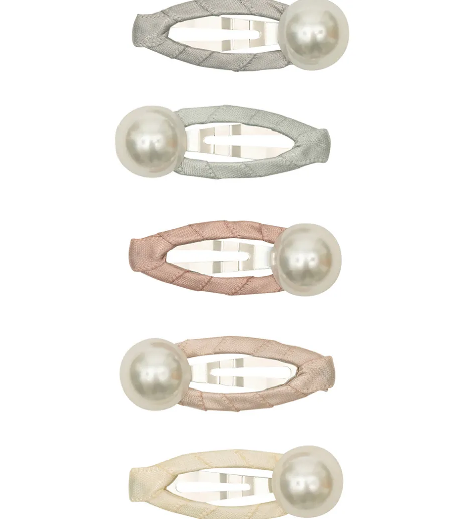 Hårspænder|Hårpynt*Mimi & Lula Hårspænder - 5-pak - 4 cm - Mini Pearly Enchanted