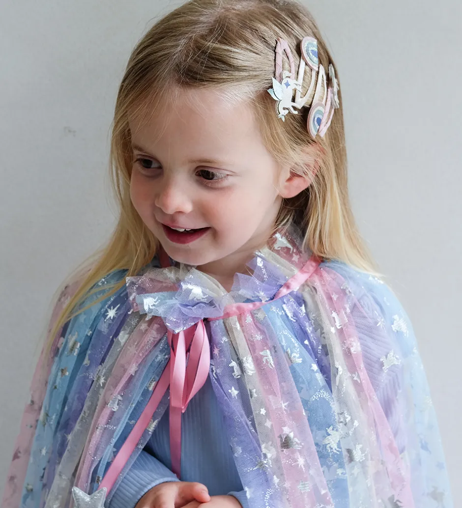 Mimi & Lula Hårspænder - 4-pak - 5 cm - Winged Unicorn Celeste
