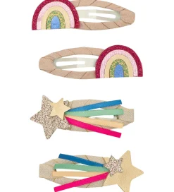 Hårspænder*Mimi & Lula Hårspænder - 4-pak - 5 cm - Disco Over The Ranbow Da