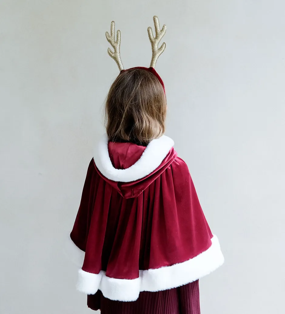 Udklædningstøj*Mimi & Lula Kappe - Mrs Claus - Rød m. Hvid