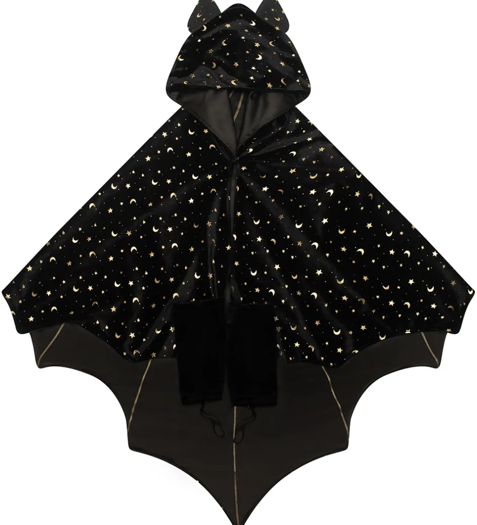 Udklædningstøj*Mimi & Lula Kappe m. Hætte - Black Bat Halloween