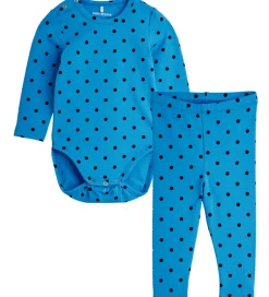 Leggings|Bodyer*Mini Rodini Sæt - Leggings/Body l/æ - Polka Dots - Blå