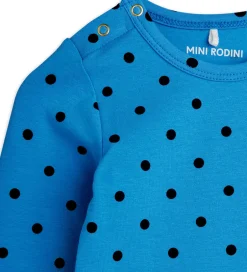 Leggings|Bodyer*Mini Rodini Sæt - Leggings/Body l/æ - Polka Dots - Blå