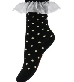 Strømper*Mini Rodini Strømper - Polka Dot Frill - Sort